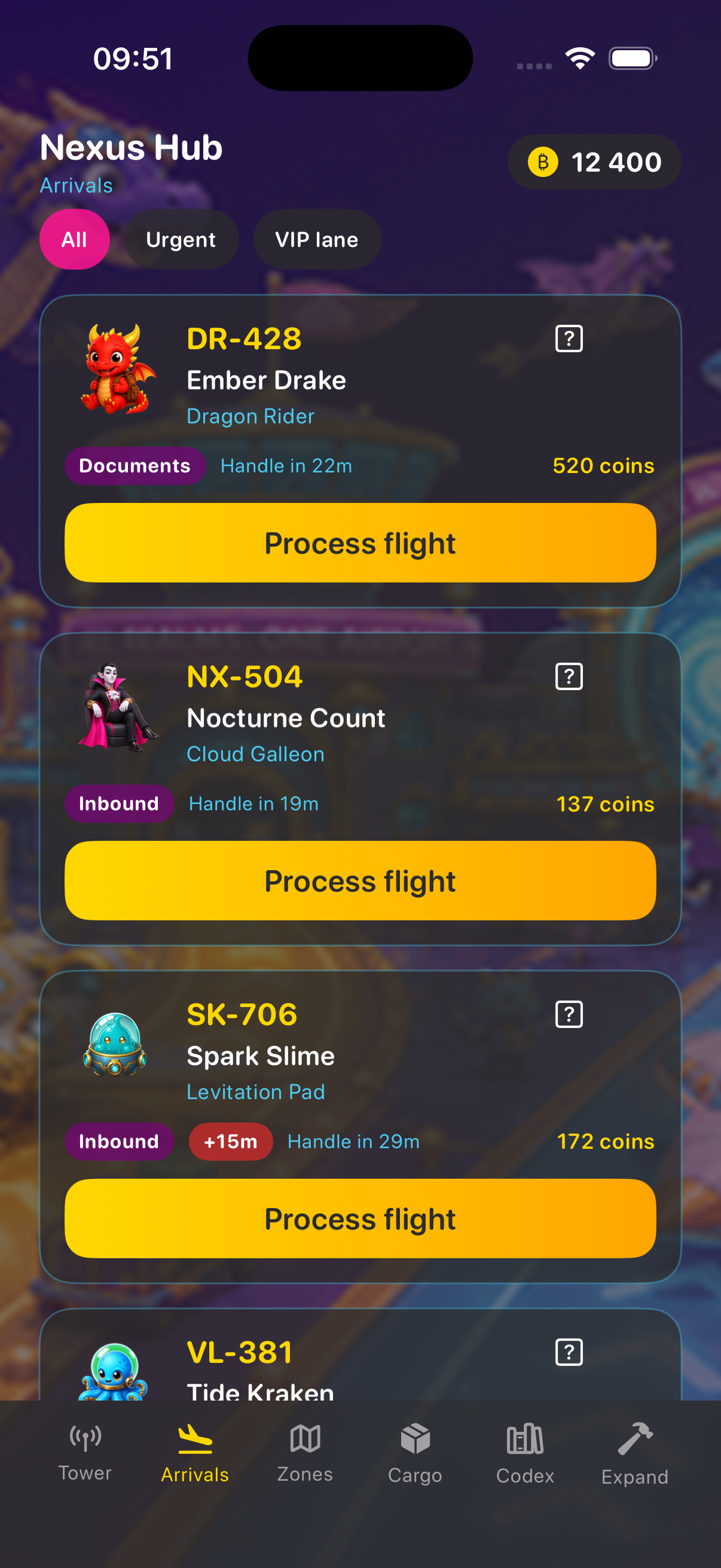 Monster Airport Arrivals Board screenshot